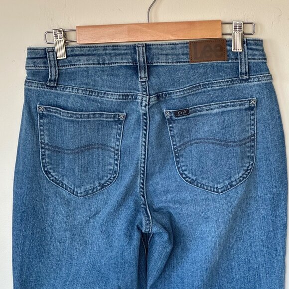 Lee Regular Fit Straight Leg Mid Rise Jeans Women's Size 6 Medium‎ Wash Western - Picture 6 of 12